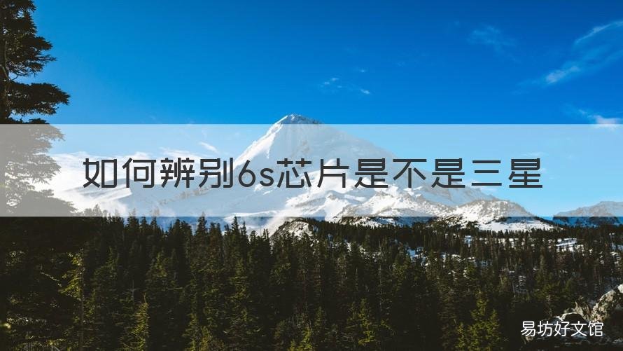 如何辨别6s芯片是不是三星 如何辨别6s芯片是不是三星的