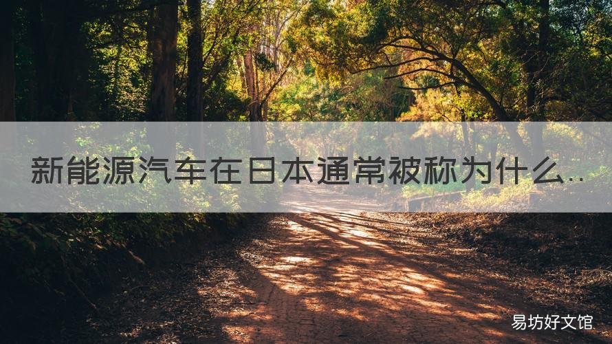 新能源汽车在日本通常被称为什么 新能源汽车在日本通常被称为什么品牌