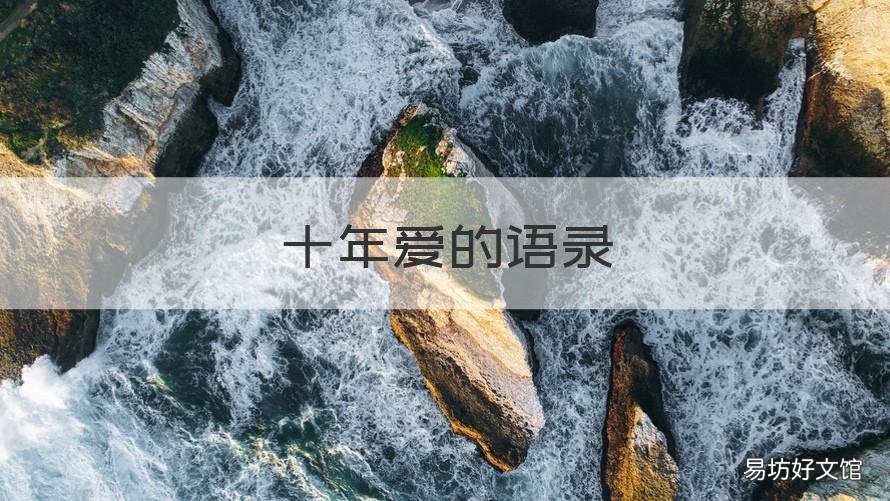 十年爱的语录 形容十年爱情经典语录