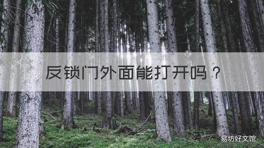反锁门外面能打开吗 门里面反锁,外面能打开吗