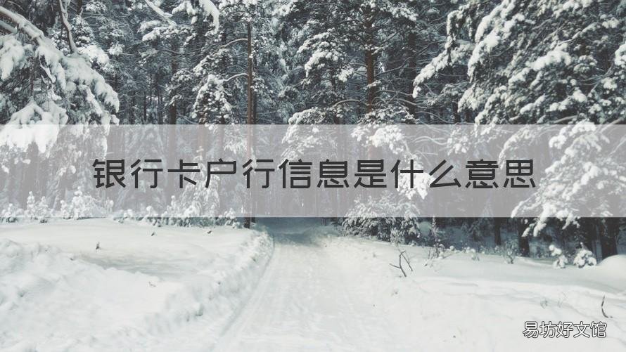 银行卡户行信息是什么意思 银行卡账户信息是什么意思