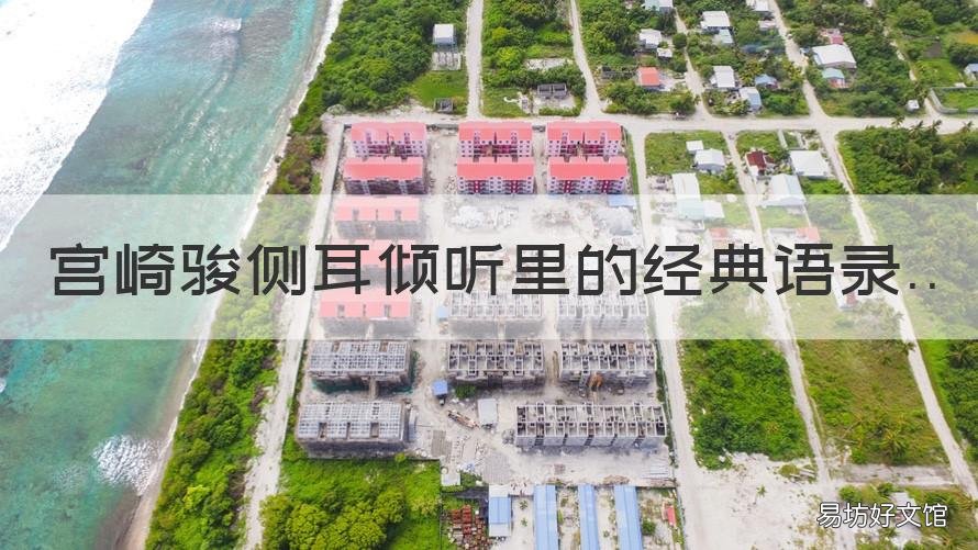 宫崎骏侧耳倾听里的经典语录 宫崎骏的《侧耳倾听》
