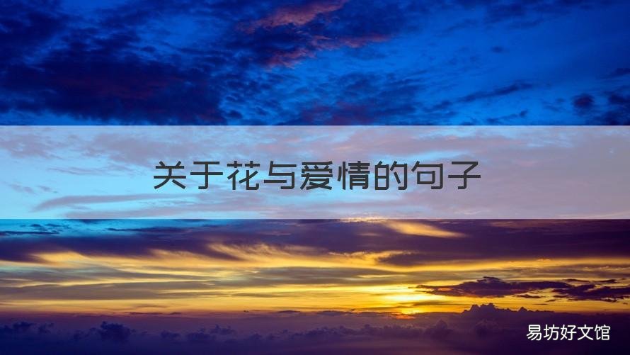 关于花与爱情的句子 关于花和爱情的句子