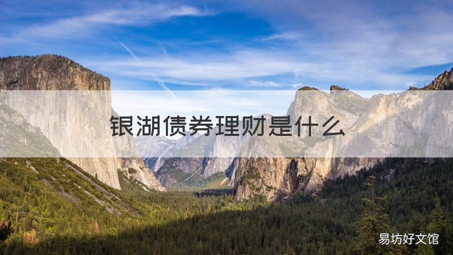 银湖债券理财是什么 银行理财与债券基金
