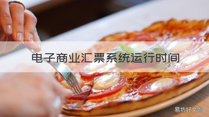 电子商业汇票系统运行时间