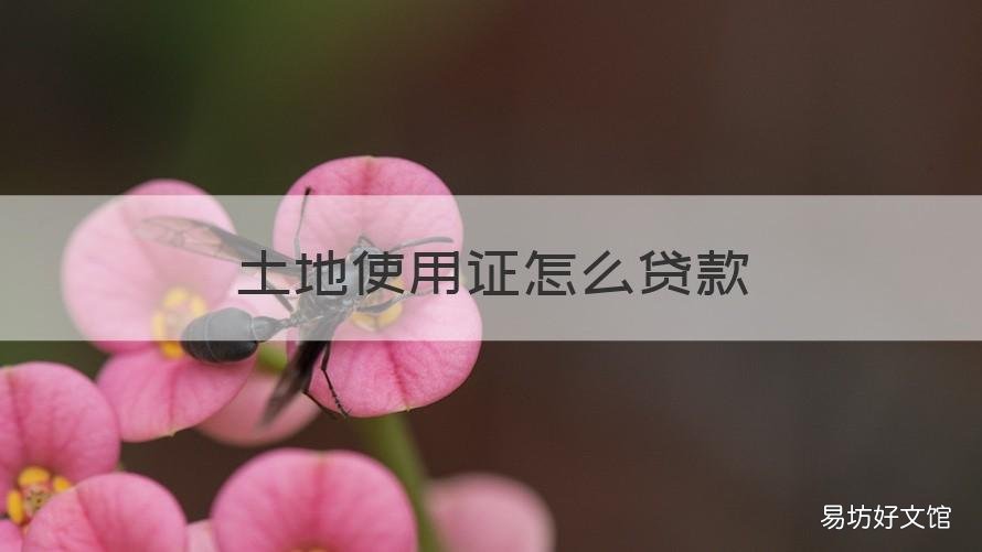 土地使用证怎么贷款 有土地证怎么贷款