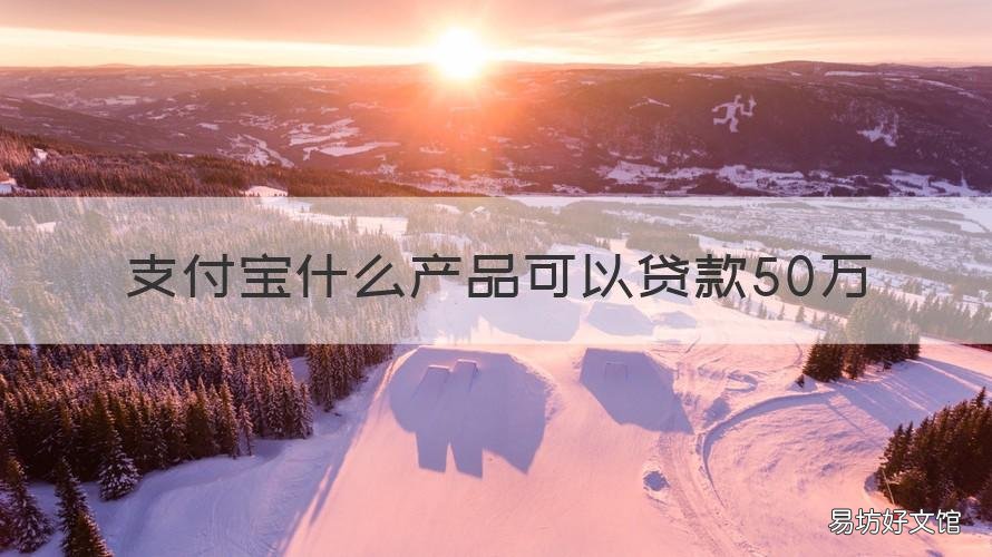 支付宝什么产品可以贷款50万 支付宝什么产品可以贷款50万的