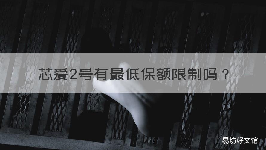 芯爱2号有最低保额限制吗
