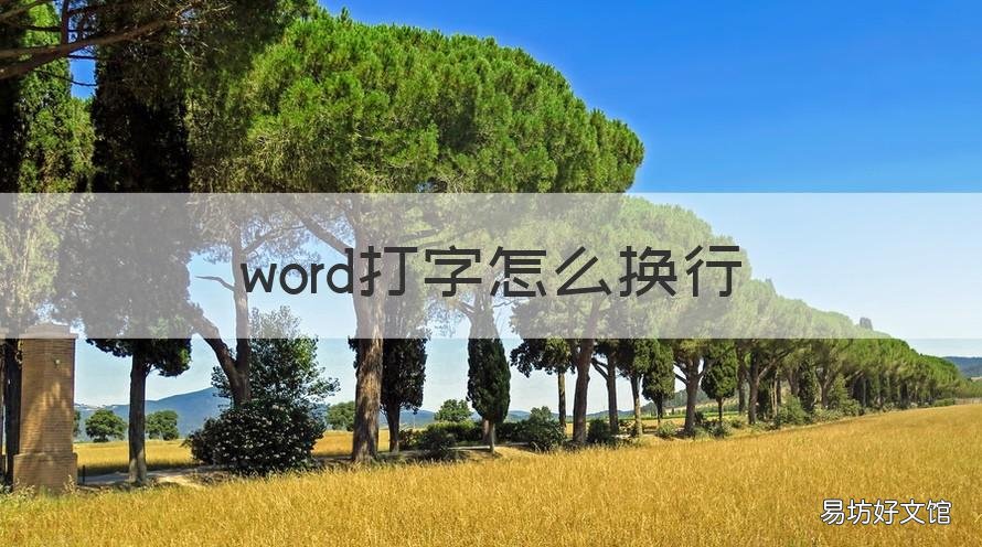 word打字怎么换行 word打字换行缩进怎么取消