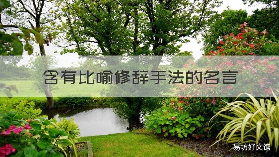 含有比喻修辞手法的名言 含有比喻修辞手法的名言有哪些