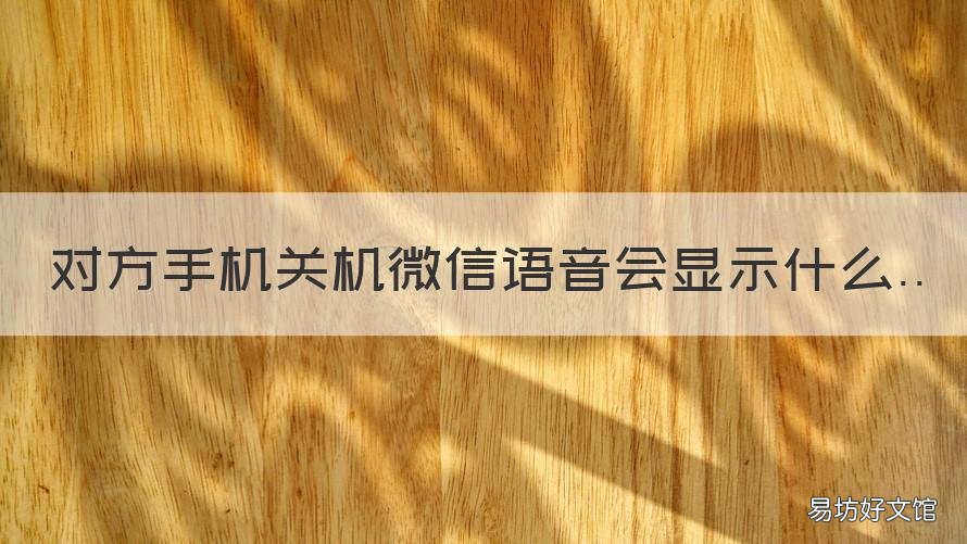 对方手机关机微信语音会显示什么 对方手机关机微信语音会显示对方忙吗