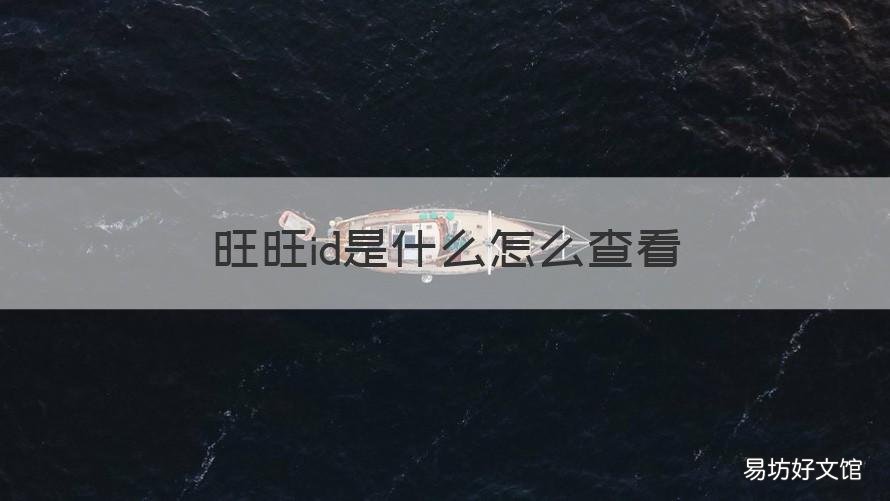 旺旺id是什么怎么查看 旺旺id在哪里看