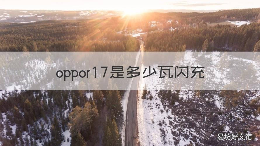 oppor17是多少瓦闪充 oppor17pro多少瓦闪充