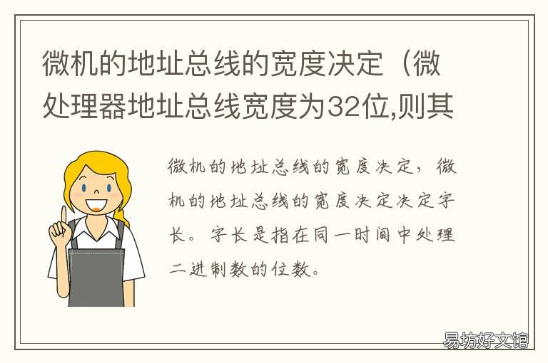 微机的地址总线的宽度决定 微机中数据总线的宽度决定了CPU的寻址能力