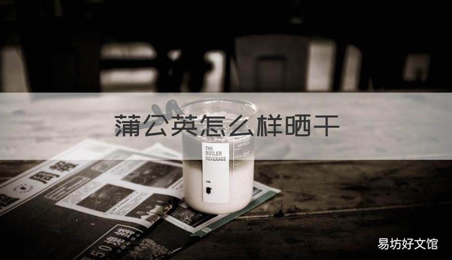 蒲公英怎么样晒干 蒲公英要怎么晒干