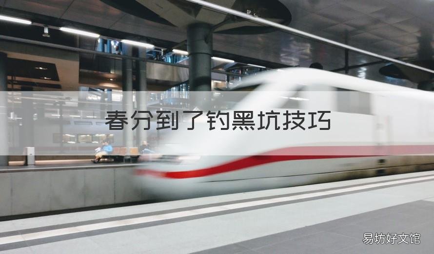 春分到了钓黑坑技巧 初冬钓黑坑