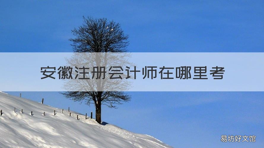 安徽注册会计师在哪里考 安徽注册会计师在哪里考的