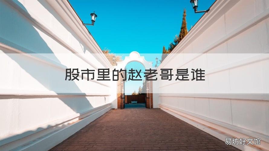 股市里的赵老哥是谁 股市里面的赵老哥真名叫什么