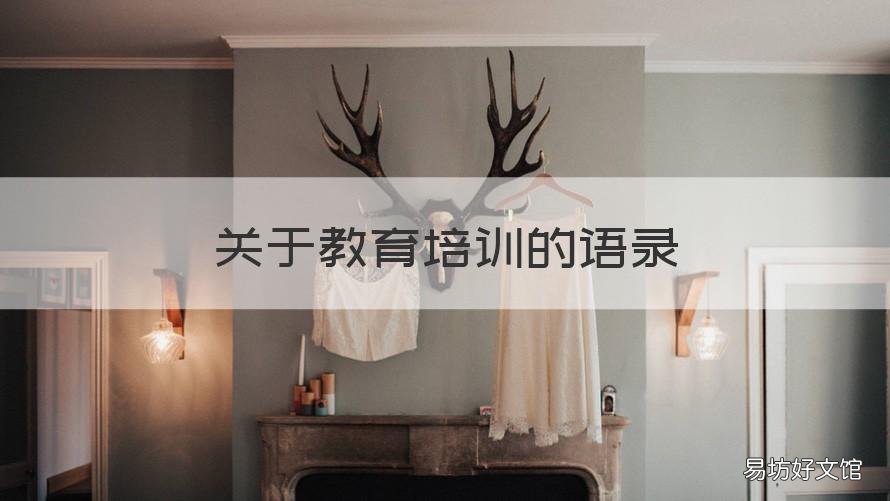 关于教育培训的语录 教育培训感言经典语录