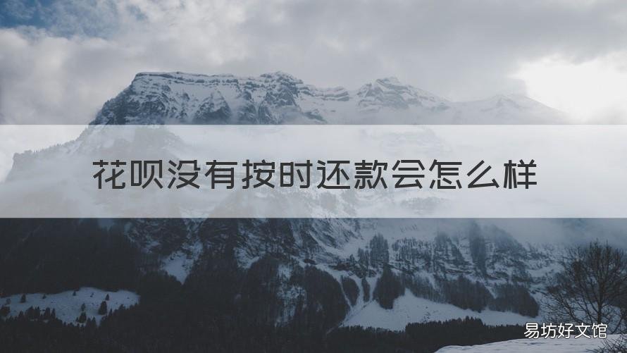 花呗没有按时还款会怎么样 花呗没有按时还款会怎么样知乎
