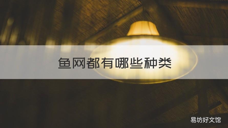 鱼网都有哪些种类 鱼网都有哪些种类的