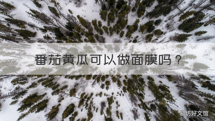 番茄黄瓜可以做面膜吗 水果黄瓜能做面膜吗
