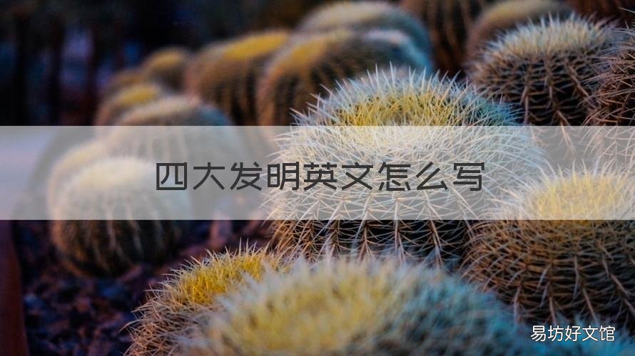 四大发明英文怎么写 四大发明英文怎么读
