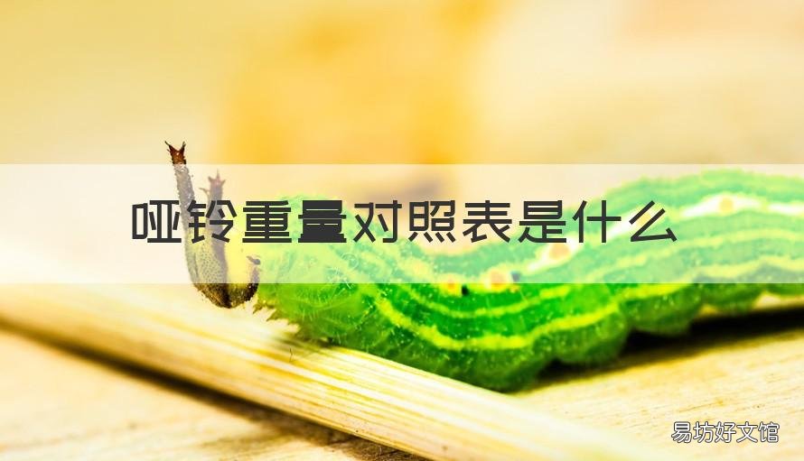 哑铃重量对照表是什么 哑铃是怎么算重量的