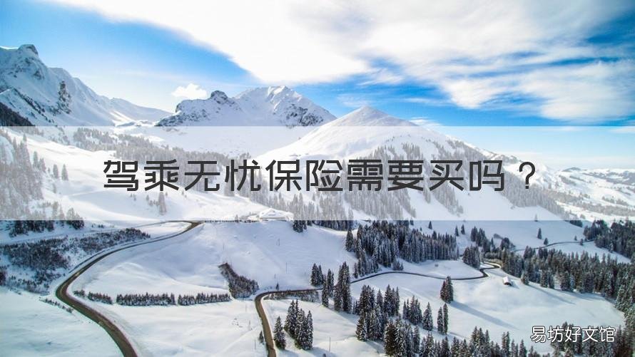 驾乘无忧保险需要买吗 驾乘无忧保险需要买吗现在