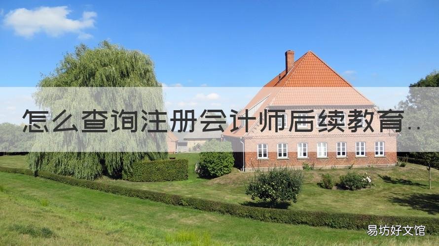 怎么查詢注冊(cè)會(huì)計(jì)師后續(xù)教育 注冊(cè)會(huì)計(jì)師后續(xù)教育網(wǎng)上培訓(xùn)