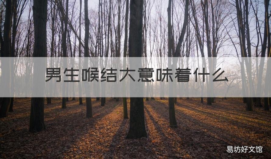 男生喉结大意味着什么 喉结大的男生意味着什么