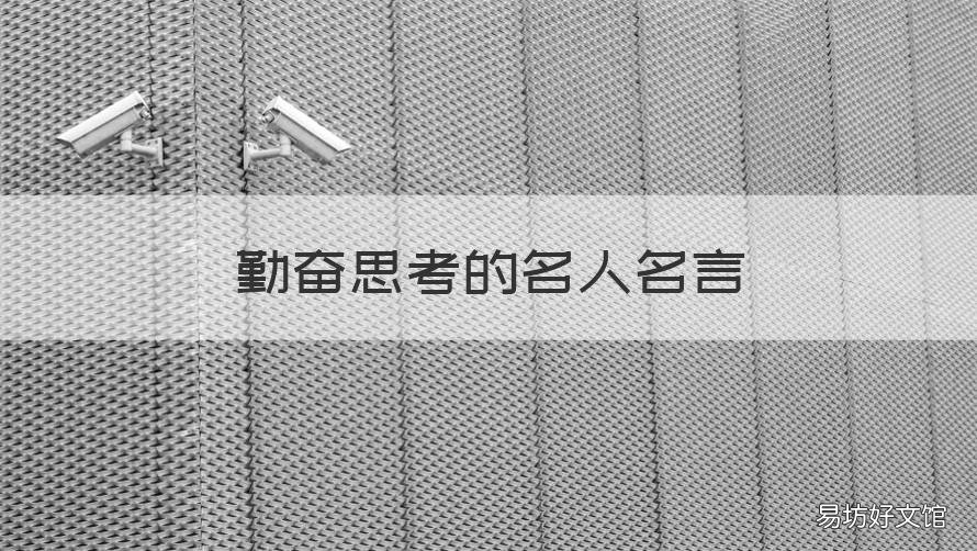 勤奋思考的名人名言 十句关于勤奋的名人名言