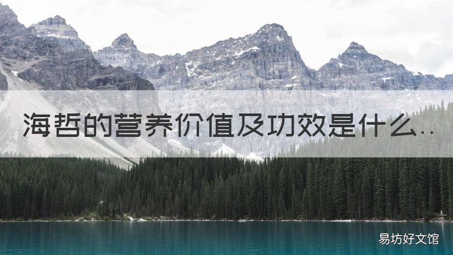 海哲的营养价值及功效是什么 海参的营养价值和功效