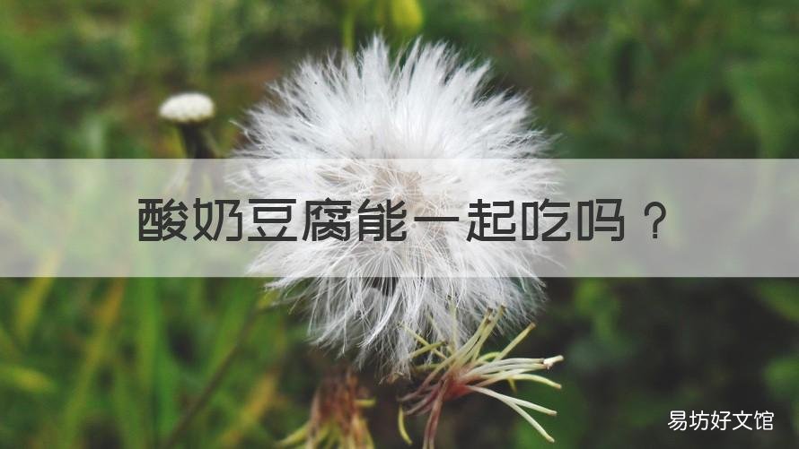 酸奶豆腐能一起吃吗 酸奶能和豆腐一起吃吗