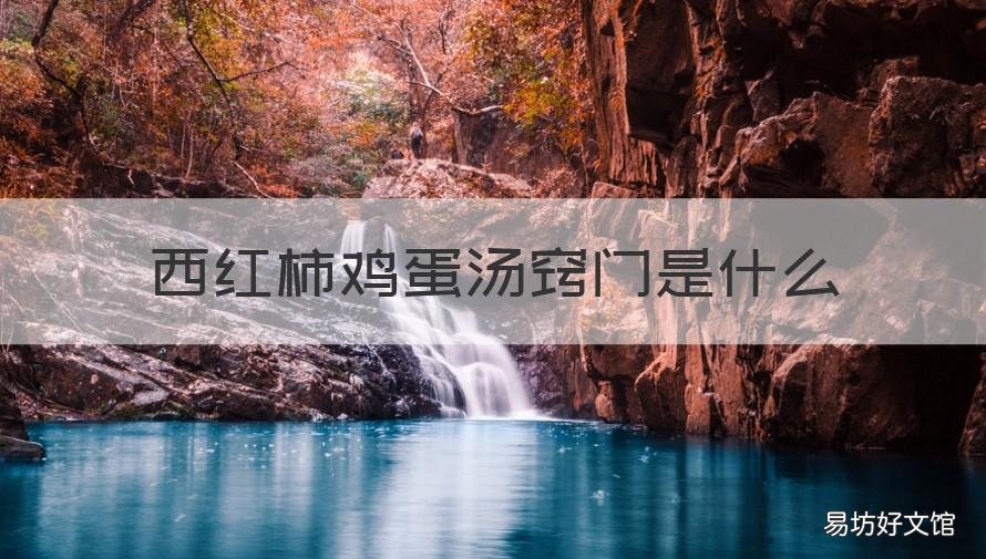 西红柿鸡蛋汤窍门是什么 西红柿鸡蛋汤的技巧