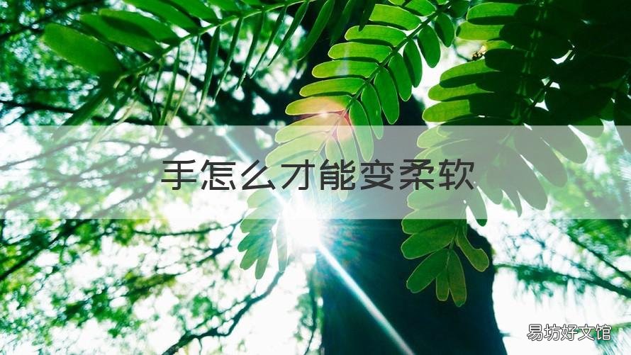 手怎么才能变柔软 手怎样能变柔软