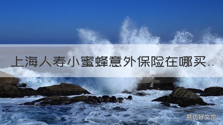 上海人寿小蜜蜂意外保险在哪买 上海保险小蜜蜂全年综合意外险
