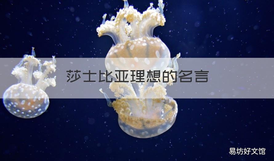 莎士比亚理想的名言 莎士比亚理想的名言有哪些