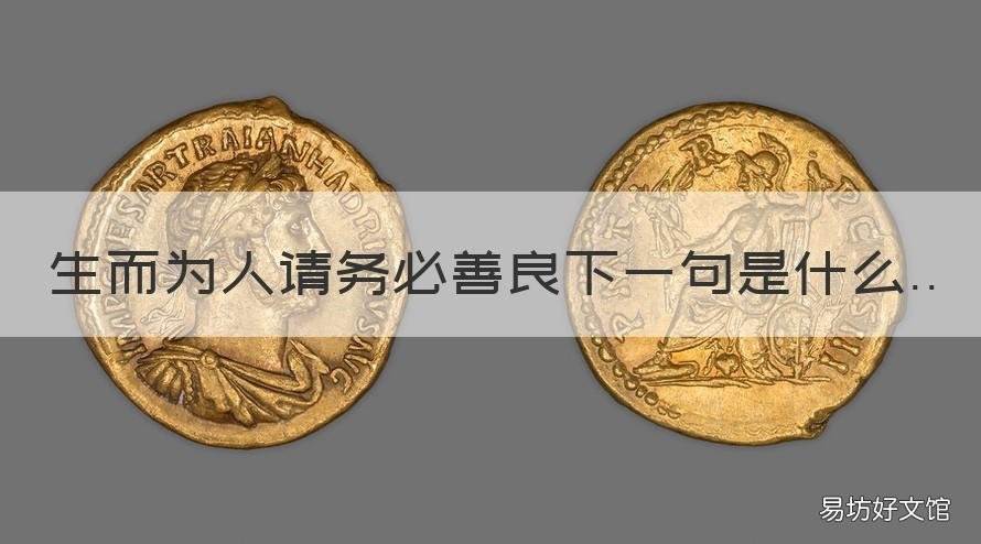 生而为人请务必善良下一句是什么 生而为人,请务必善良,下句怎么对