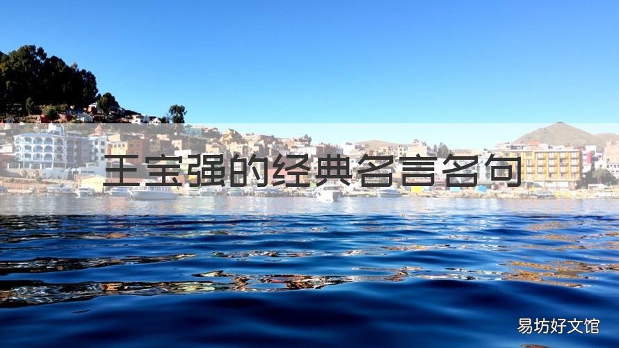 王宝强的经典名言名句 王宝强的经典台词
