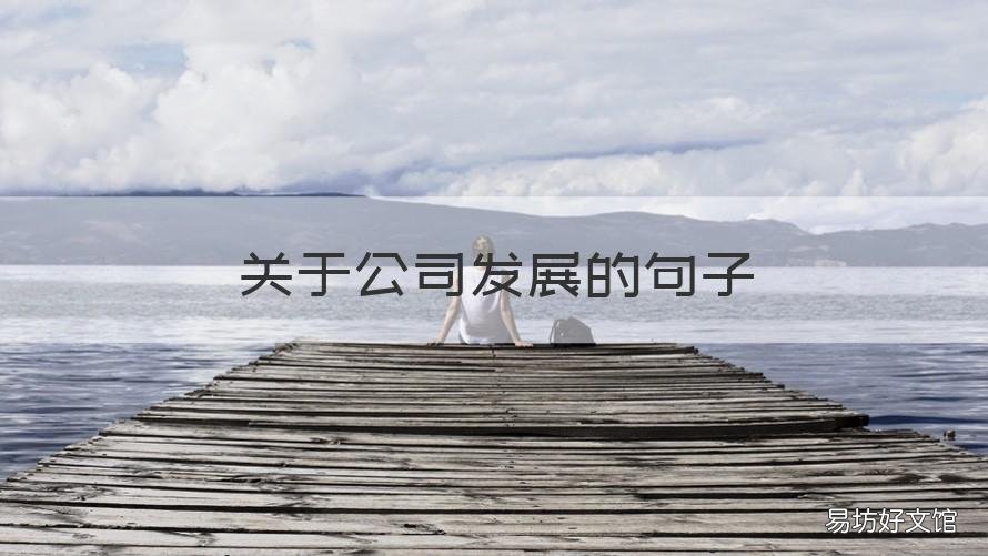 关于公司发展的句子 写公司发展的句子