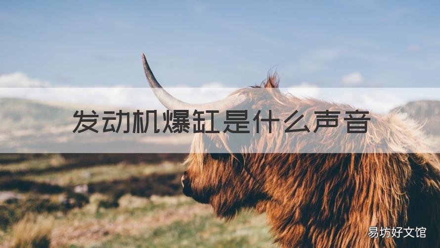 发动机爆缸是什么声音 发动机有爆炸声