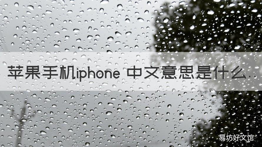 苹果手机iphone 中文意思是什么 iphone是什么意思中文意思