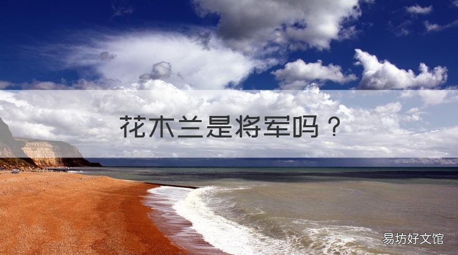 花木兰是将军吗 花木兰被分为什么将军