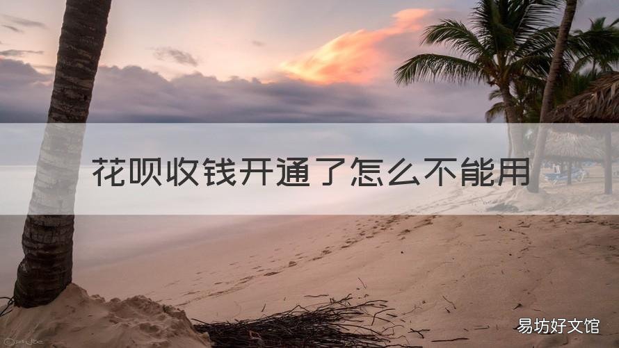 花呗收钱开通了怎么不能用 花呗已开通为什么不能收钱