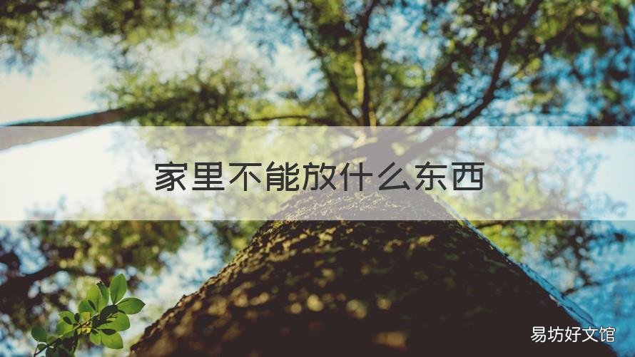 家里不能放什么东西 家里面不能摆放什么东西