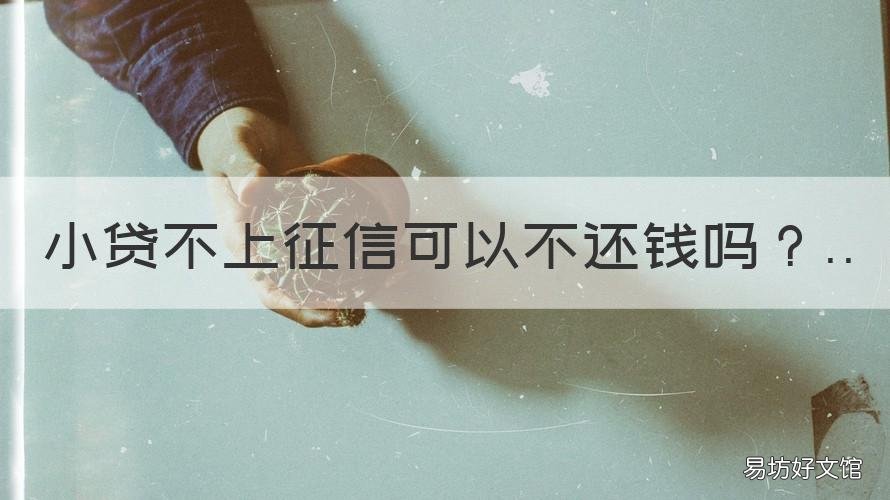 小贷不上征信可以不还钱吗 小额贷款不还会上征信吗