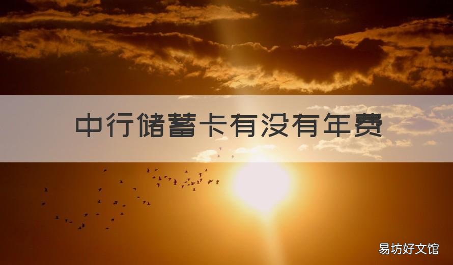 中行储蓄卡有没有年费 中国银行卡有年费?
