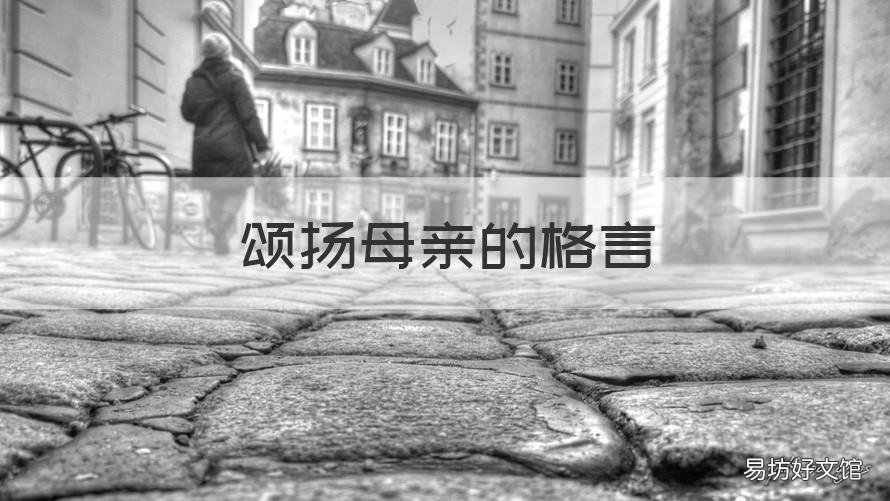 颂扬母亲的格言 关于赞美母亲的格言