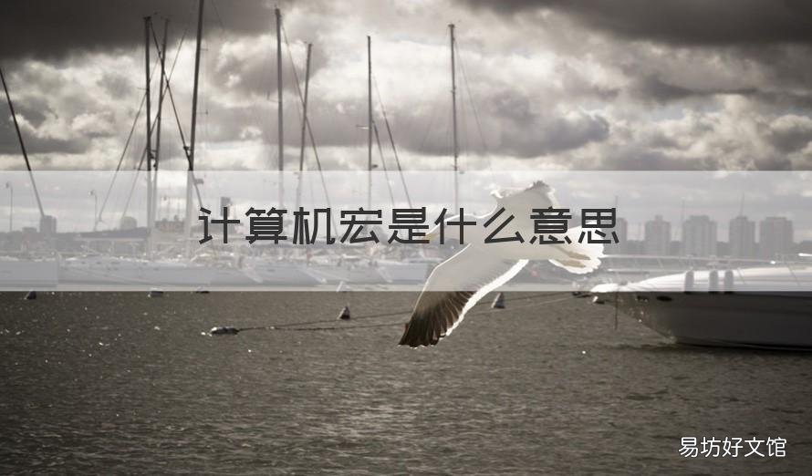 计算机宏是什么意思 计算机上的宏是什么
